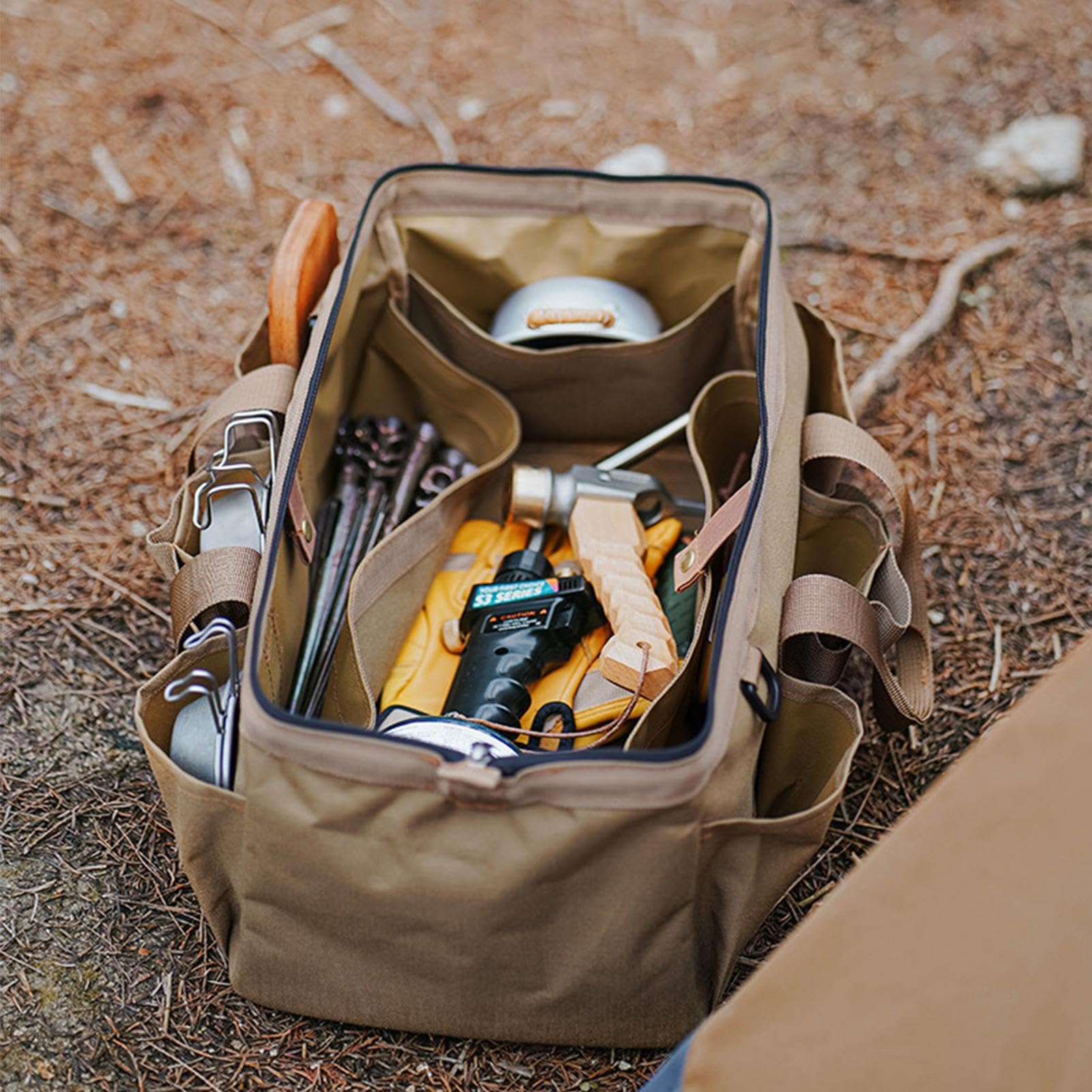Sac À Sardines De Tente pour Camping Boîte À Piquets De Tente avec Plateau