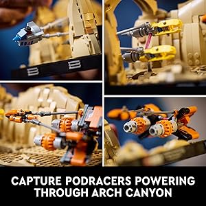 LEGO Star Wars: The Phantom Menace Mos ESPA Podrace Diorama, Build and Display Model for Adults, Star Wars Fan Gift with Anakin Skywalker's Podracer, 75380