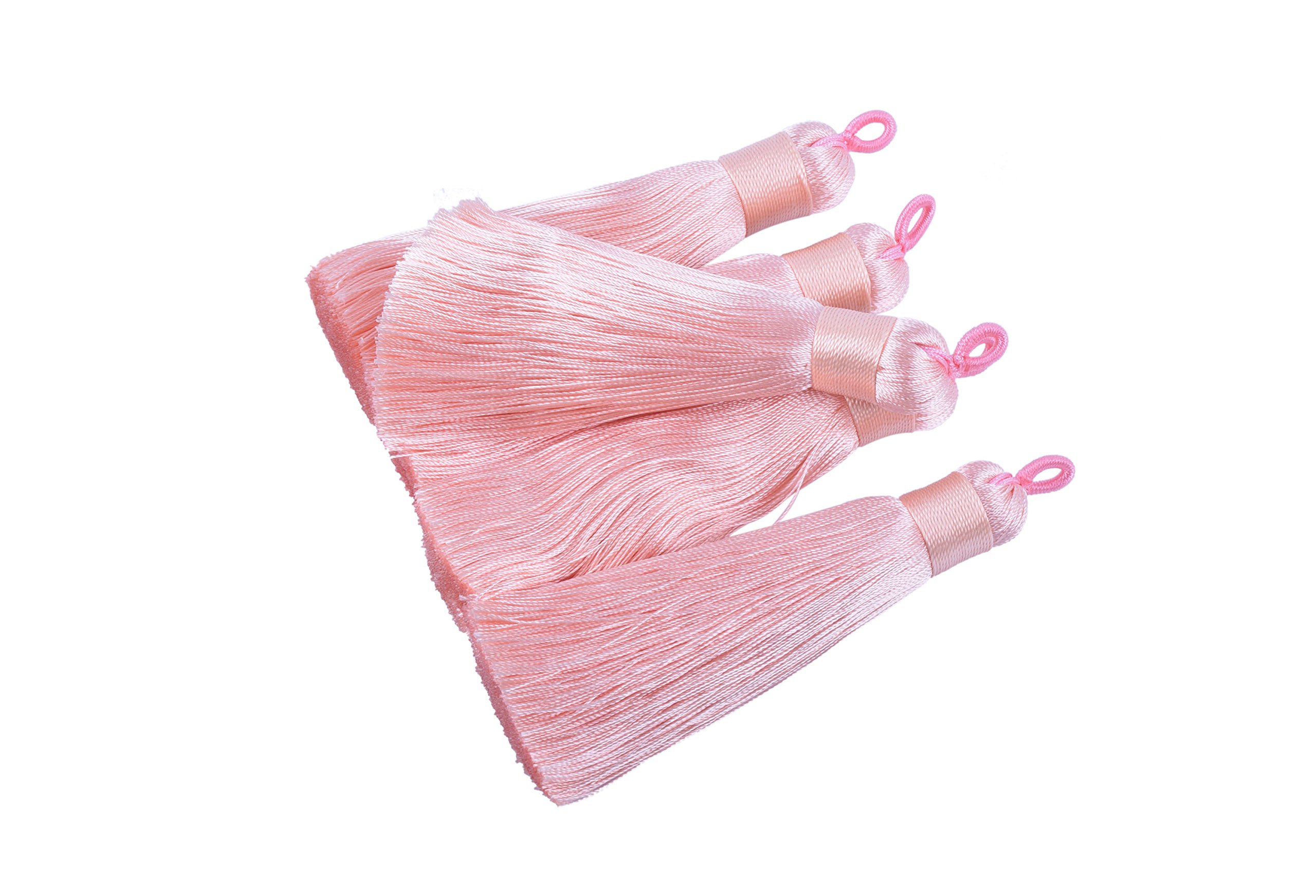 Borlas Konmay de hilo sedoso con lazo para crear pendientes y accesorios elegantes