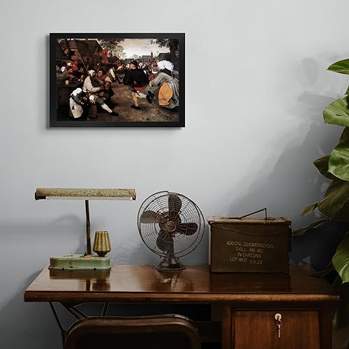 Miniatura 4 de Lost Cabin Pieter Bruegel the Elder the Campesant Dance de Pieter Bruegel Imprimir marco plano negro Reproducción de pinturas de obras de arte