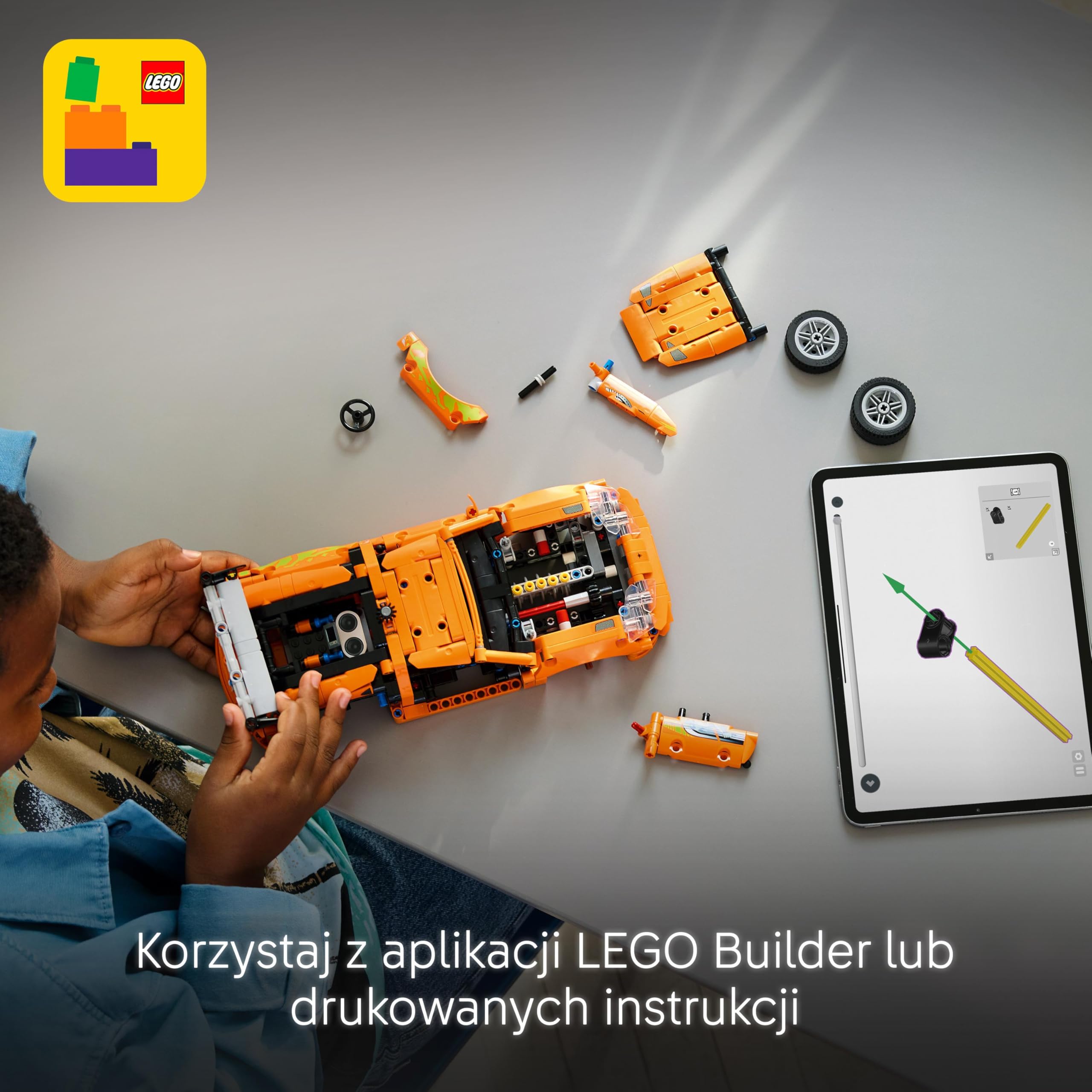 LEGO Technic Fast and Furious Toyota Supra MK4 42204 | Model filmowego auta, klocki konstrukcyjne, prezent dla fana motoryzacji, zabawka edukacyjna dla dzieci 9+, 810 elementów
