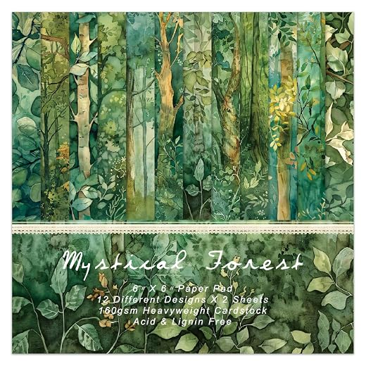 Green Tree Scrapbook Paper Pad