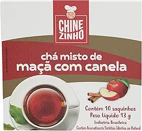Chinezinho, Chá de Maçã com Canela, Para infusão, 13 Gramas com 10 Saquinhos