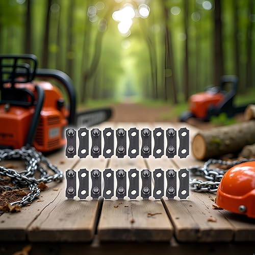 Miniatura 4 de 10sets 3/8 '' cadena enlace reparación preset correas motosierra cadena unión enlaces 10 x kit de reparación de sierra cadena 3/8 LP enlace