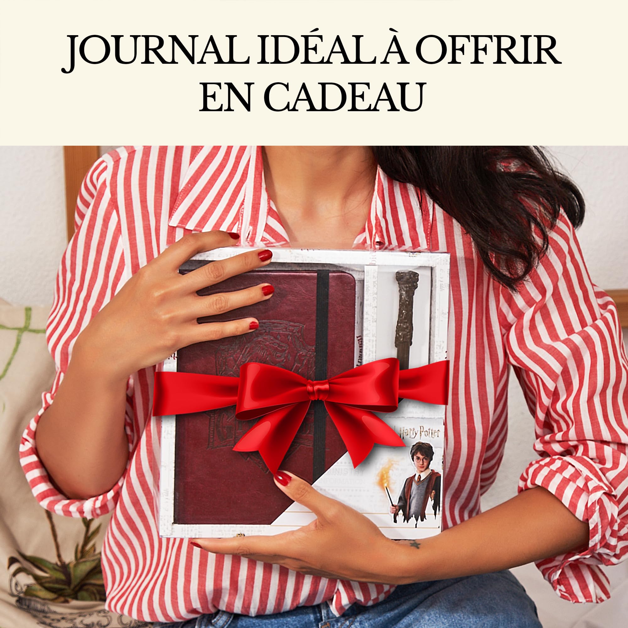 Harry Potter - Cahier, Carnet de note, Notebook, Agenda, Journal secret intime avec stylo - Set Accessoire Papeterie - Idée Coffret Cadeau de Poudlard pour fille, garçon et adulte. (Rouge)