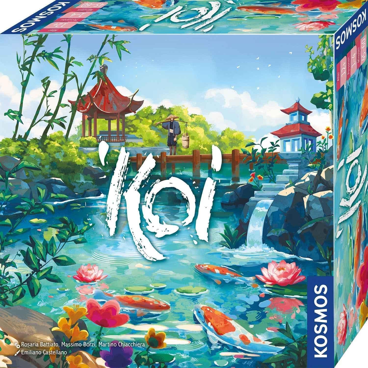 Kosmos 687465 Koi, Jeu Tactique et évocateur destiné aux Joueurs avertis, Version Allemande, Jeu de société, pour 1 à 4 Joueurs, Jeu de stratégie, Magnifiques Illustrations et Figurines 3D