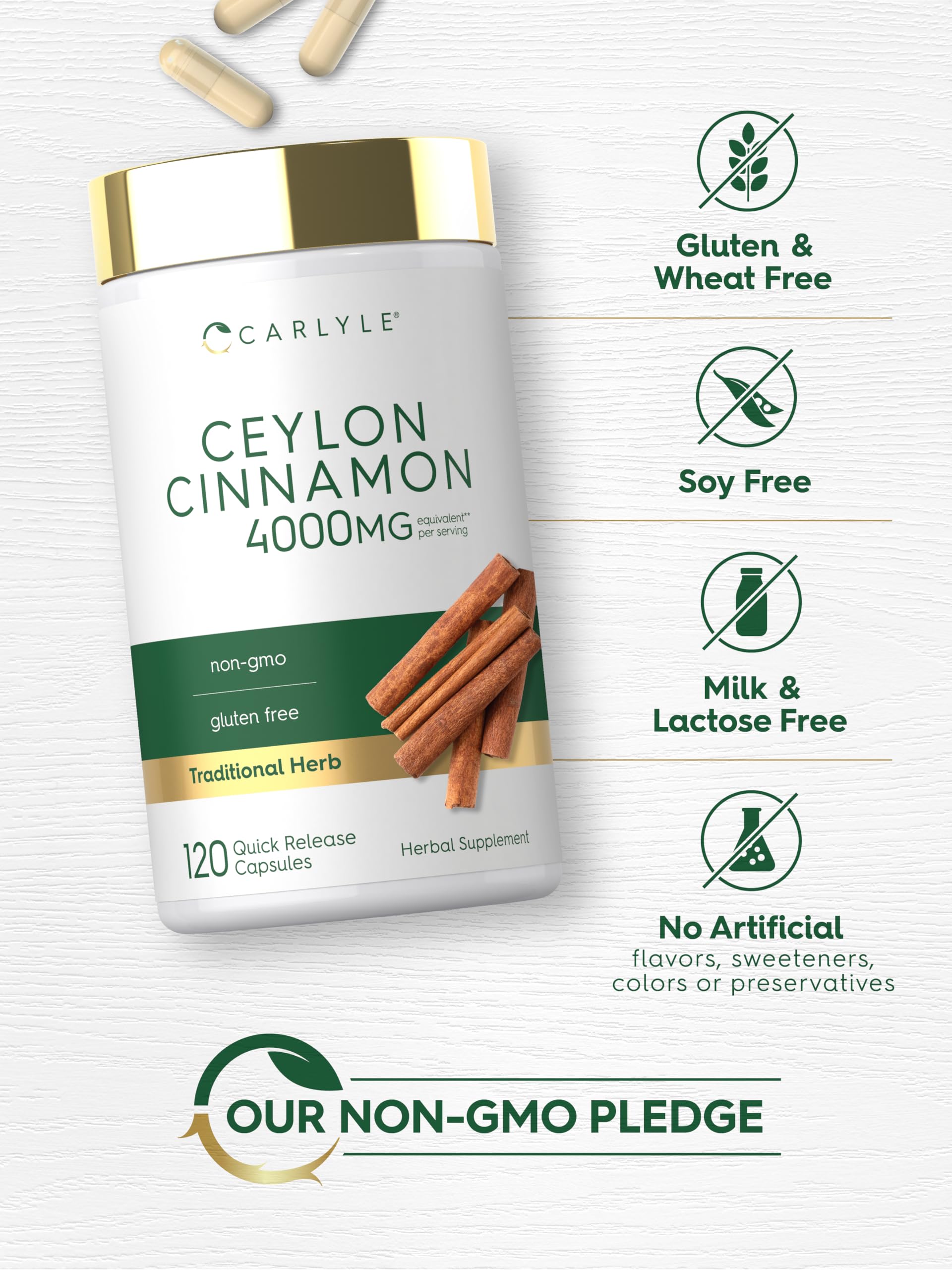 Carlyle Ceylon Cinnamon Capsules | 120 Count — Amazon image 5