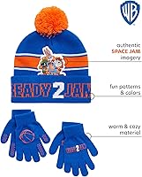 Vista 2 de WARNER BROS. Boys' Space Jam Winter Hat Set - 2 Piece Beanie and Gloves Set