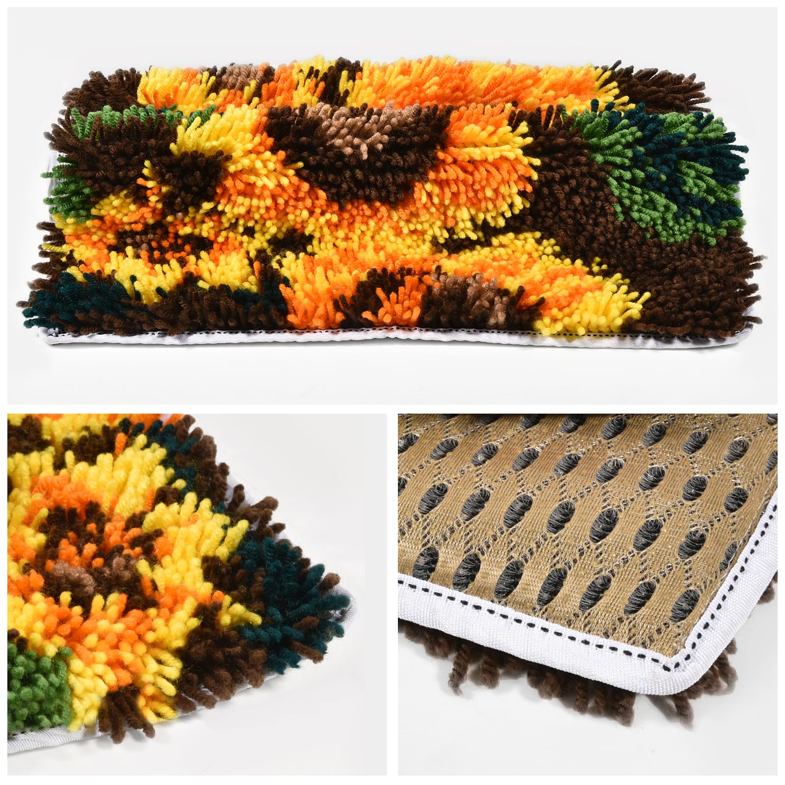 ZFFLYH Latch Hook Rug Kit For Adults - Sunflower DIY Crochet Tapestry With Preprinted Canvas - View #9