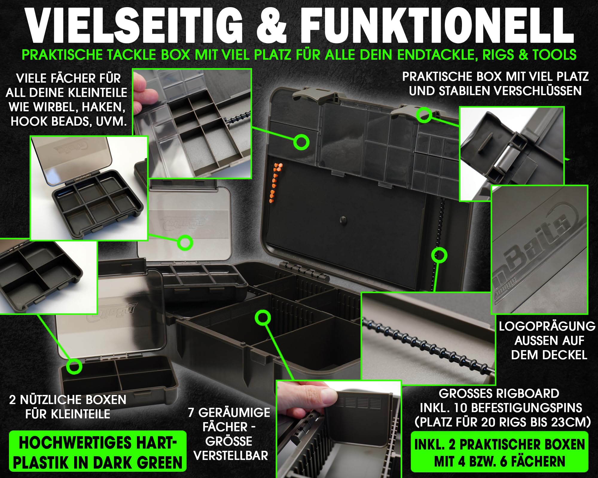Magic Baits Tackle Box Large System Carp Tackle Box Karpfen Rig Box Carptackle Safe Angelbox