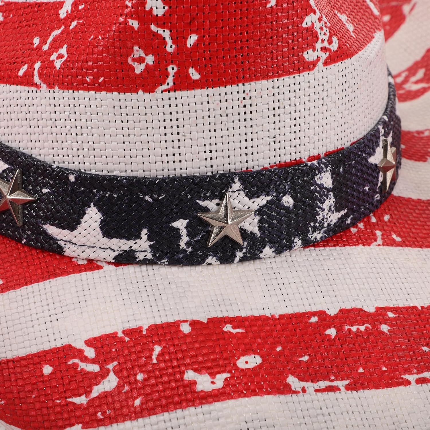 Usa Flag Cowboy Hat for Men Women, Polyester Patriotic Costume