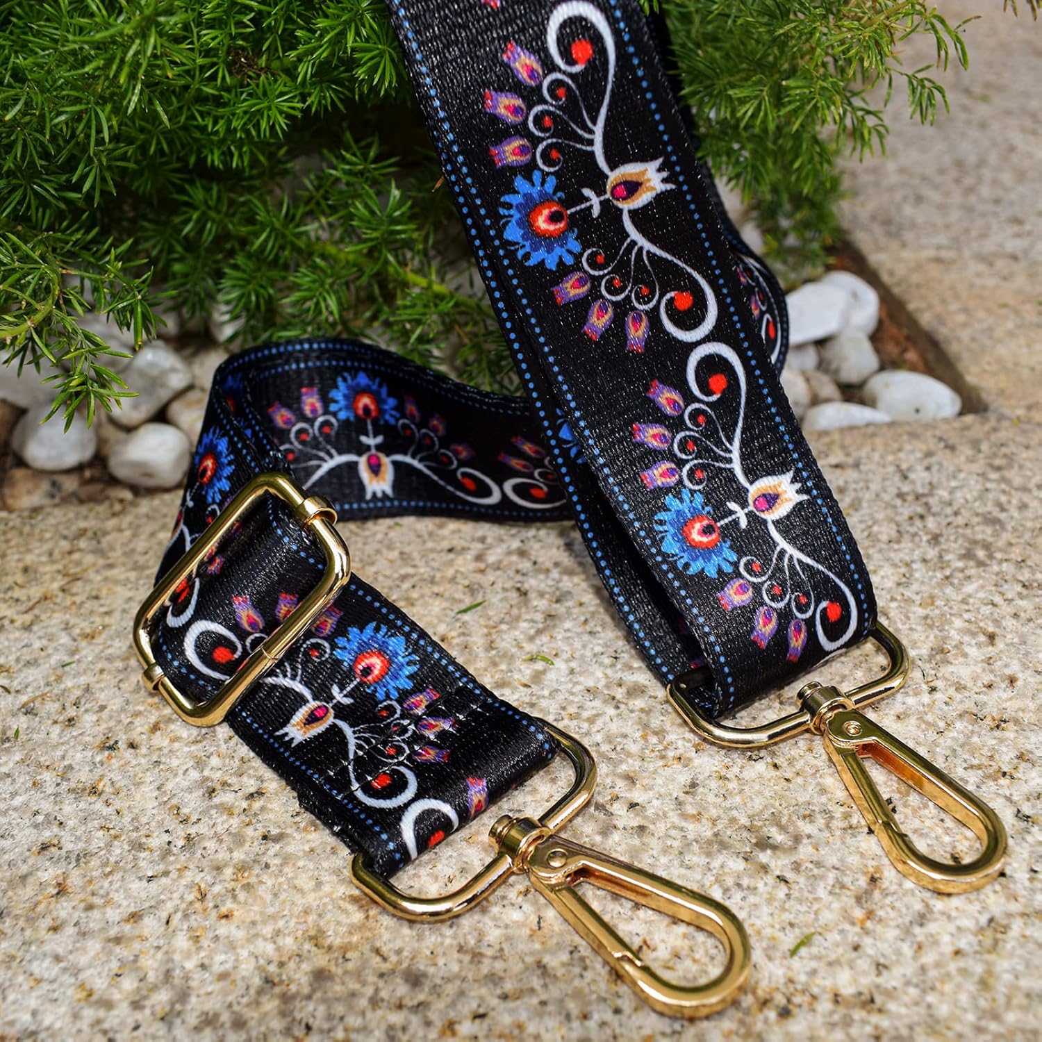 Purse Strap Replacement Crossbody Straps for Purses Guitar Style Multicolor Handbags Straps - Image 3