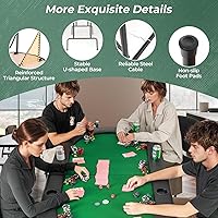 Vista 6 de Giantex mesa de póquer para 8 jugadores plegable, para casino, Texas Holdem