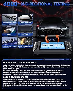 XTOOL IP900BT OBD2 Scanner Diagnostic Tool, ECU Coding Automative Scanner, AI-Assisted Wireless Scan Tool with 41+ Reset, 4000+ Bidirectional Scanner for Car, CAN FD/DoIP/FCA, 3-Y Update