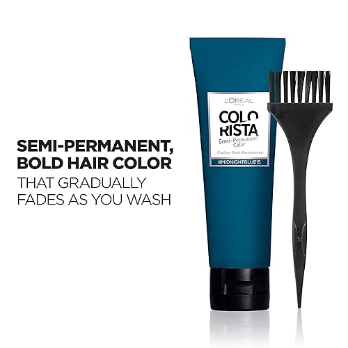Miniatura 2 de L'Oreal Paris Colorista Semi-Permanent Hair Color for Brunette Hair, Midnight blue