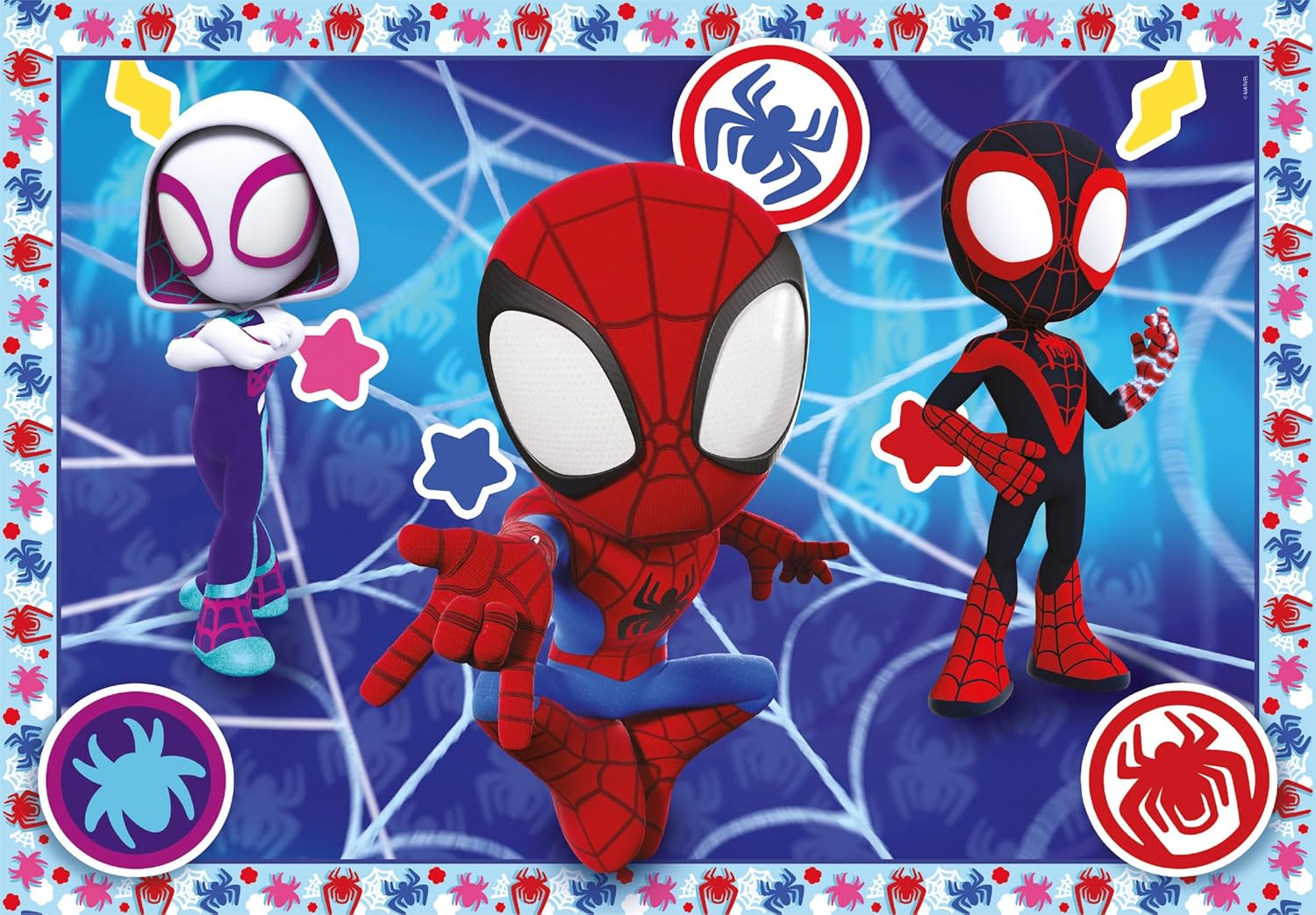 Clementoni - Marvel Spidey and His Amazing Friends Supercolor Friends-30 Pieces Children 3 Years, Cartoon Jigsaw Puzzles, Made in Italy, Multicoloured, 20285