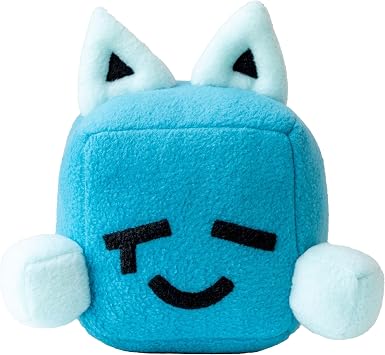 Big Blue Cube Plush Toy Inspired by Just Shapes & Beats 7.8 Soft Square Tear Plushie Handmade Custom Made to Order Gift with a Tear