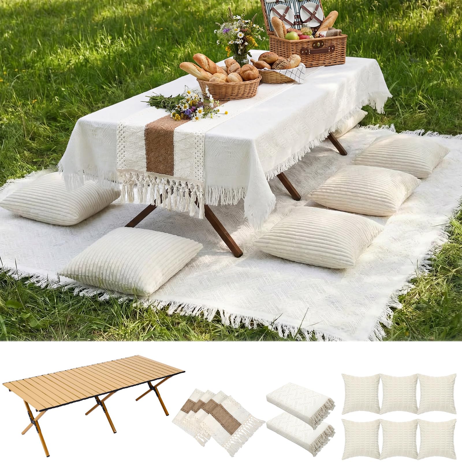 Photo 1 of Novabright 10 Pcs Boho Picnic Set