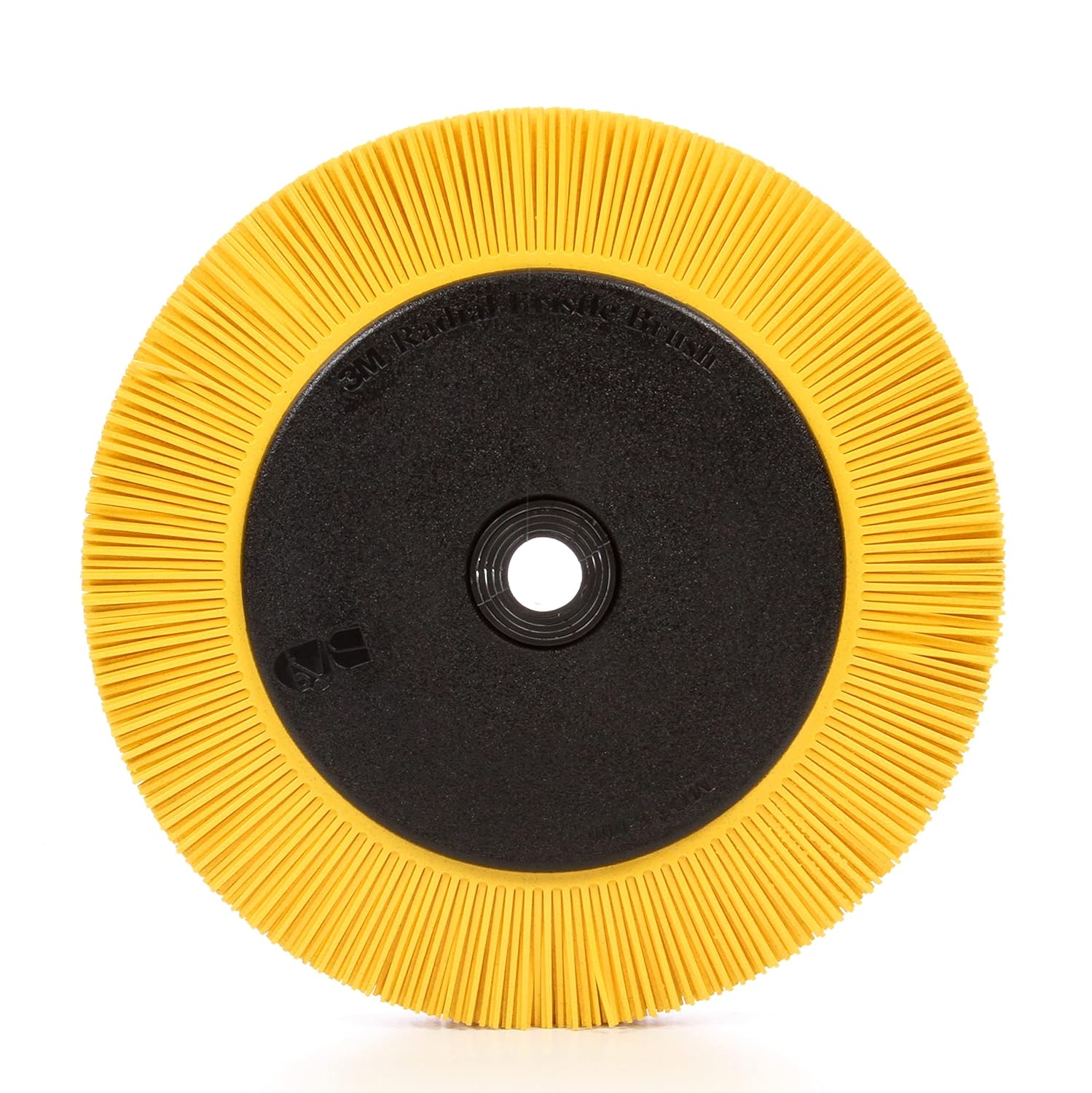 Cubitron Radial Bristle Brush, Aluminum Oxide, 6000 rpm, 8 Diameter x 1 Width, 80 Grit, Yellow (Pack of 1)