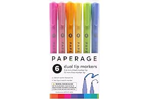 PAPERAGE Dual Tip Rainbow Markers