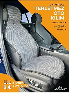 Meka Part Terletmez Koltuk Koruyucu Kılıf Füme 3 Lü Universal 2 Parça Ön 1 Parça Arka