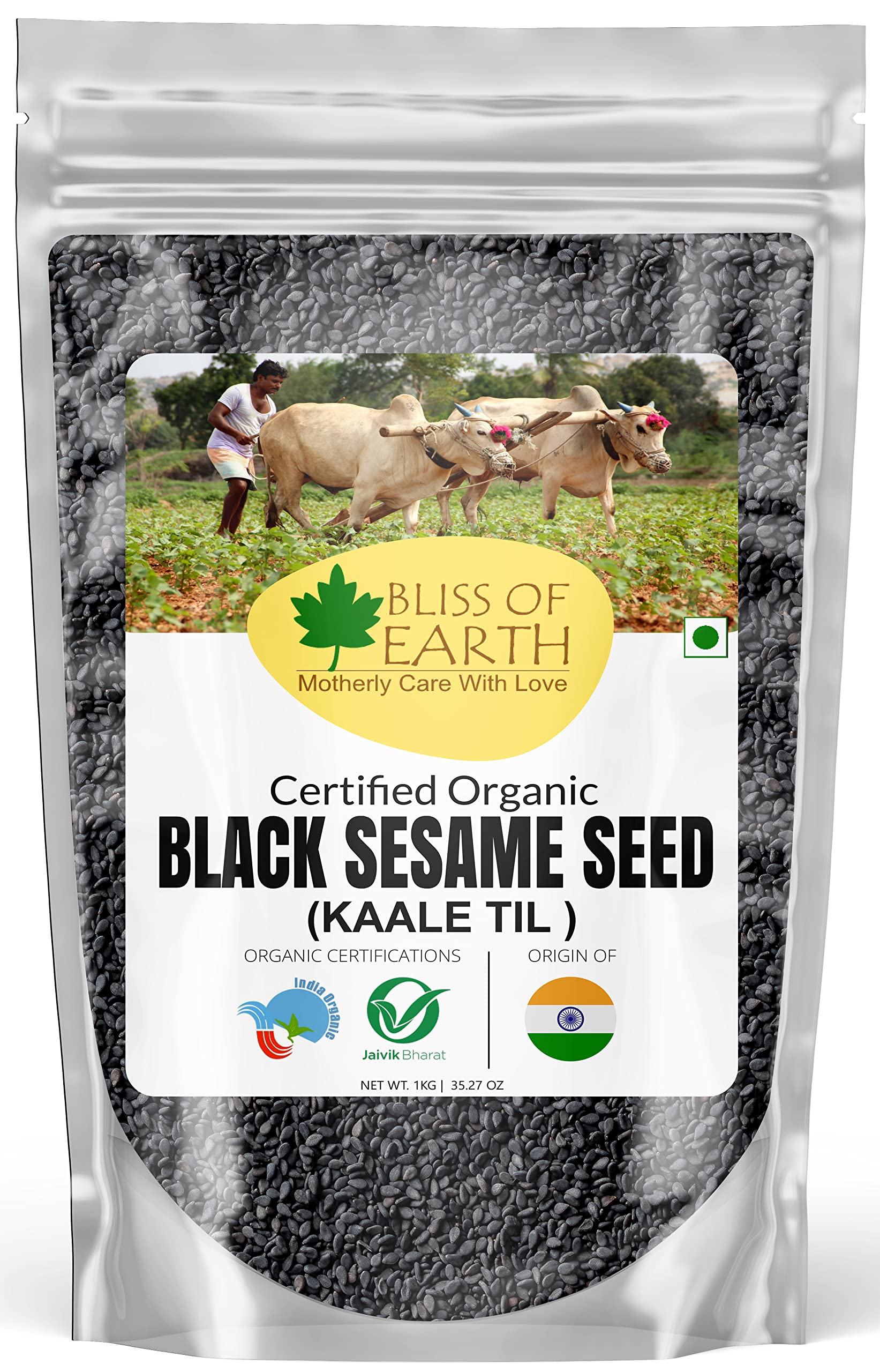 Bliss of Earth 1kg unhulled Black Sesame Seeds, Kaale Til, Fresh & Organic Fully Fiber Rich Great for Cooking & Baking (B0BHD4M1XB) Amazon Price History, Amazon Price Tracker