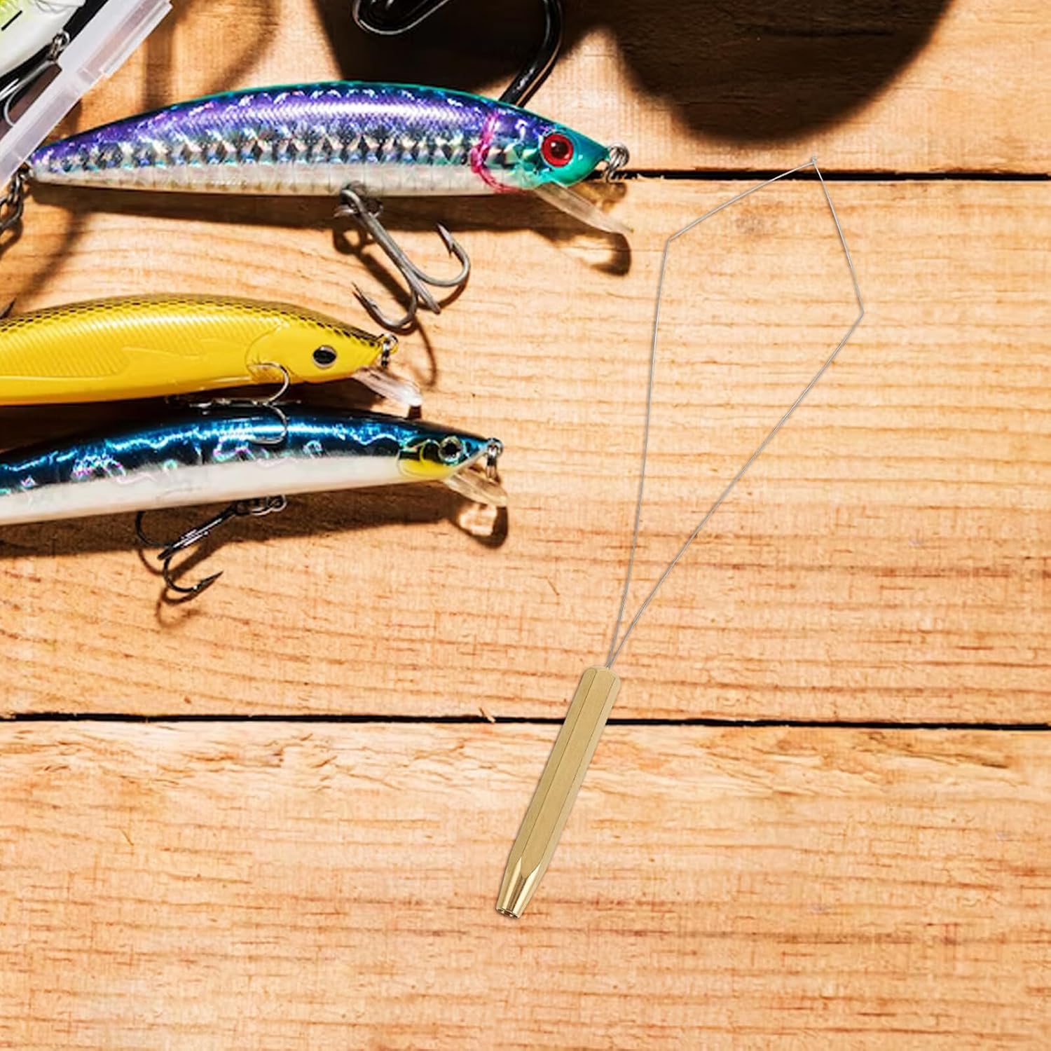 Ergonomic Fly Tying Bobbin Threader Hair Loop Styling Tool for Fly Fishing Lure Making Kit with Cutting Pliers and Scissors Versatile Knotting Accessory for Novice and Expert