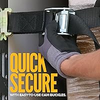 Vista 5 de US Cargo Control Redes de carga E Track para remolques de 82" x 82" (paquete de 3), red de carga ajustable de servicio pesado con cambuckles