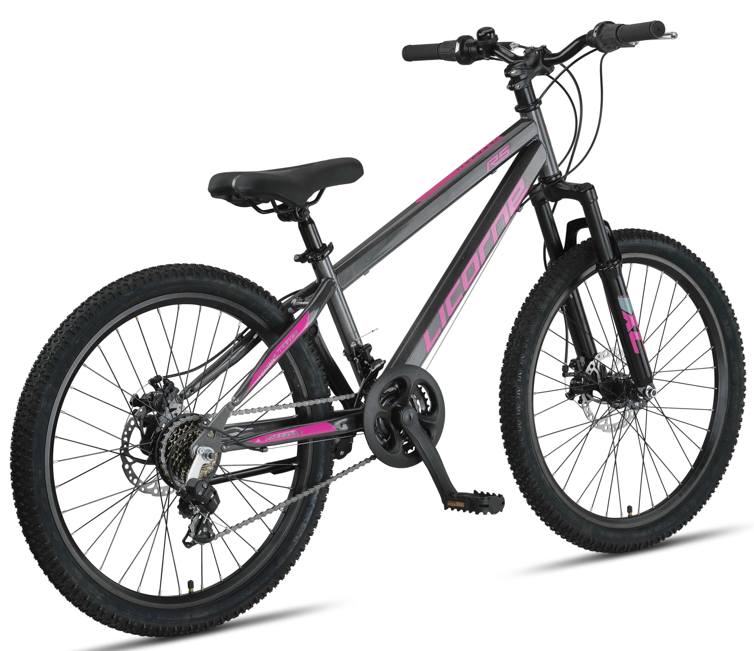 Licorne Bike Thunder Premium Mountain Bike in 20, 24, 26, 27,5 e 29 pollici, per ragazze, ragazzi, uomini e donne