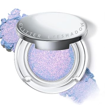 HOSAILY Chameleon Purple Blue Glitter Eyeshadow, Multichrome Color Shifting Single Eyeshadow, Holographic Sparkling Inner Corner Eye Highlighter Shimmer Eye Makeup Palette 03