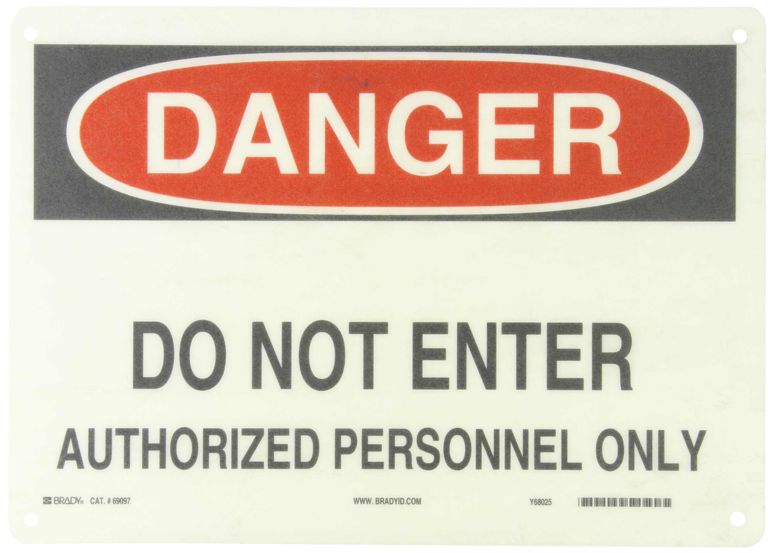Plaque danger do not enter authorized personnel only pour sécurité - 2