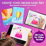 Klever Kits GlowSand Sand Art Kits for Kids, Glow in The Dark Sand Painting with 14 Colors, 6 Fantasy Templates & 4 DIY Sheets, Mess Free Arts and Crafts, Unicorn Christmas Gifts for Girls Ages 5+