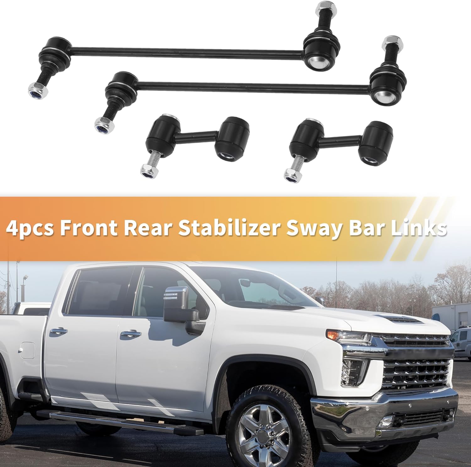 X AUTOHAUX 4pcs Front Rear Sway Bar Links Stabilizer Link Kit for Buick Regal 2012 for Buick Regal 2014-2017 Suspension Kit No.K750660/K750521