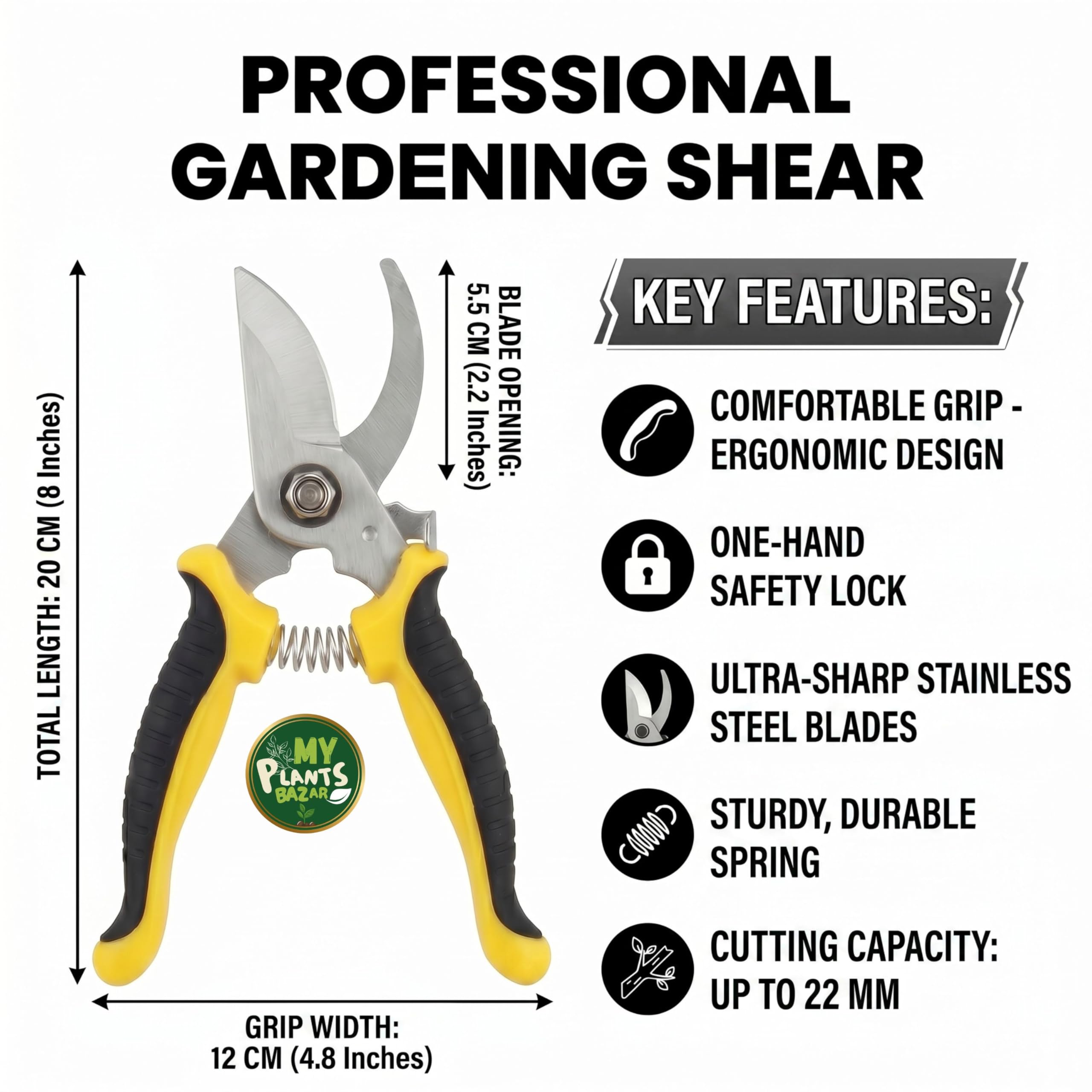 Heavy Duty Plant Cutter - Garden Pruner -3