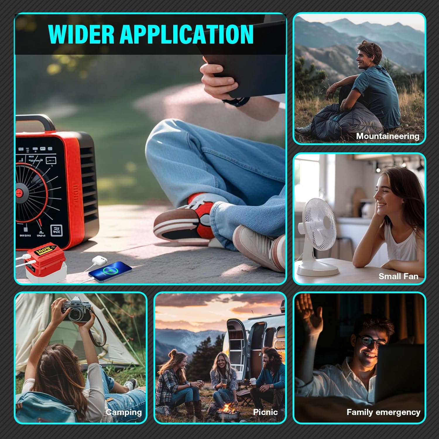 PD100W Battery Adapter Fit for Milwaukee for M18 18V, Fast Charging Output Power Source PD3.0 100W Type C/USB C Port, USB Port QC3.0, Charge Phone, Tablet, Laptop, USB Device (Adapter Only) - Image 2