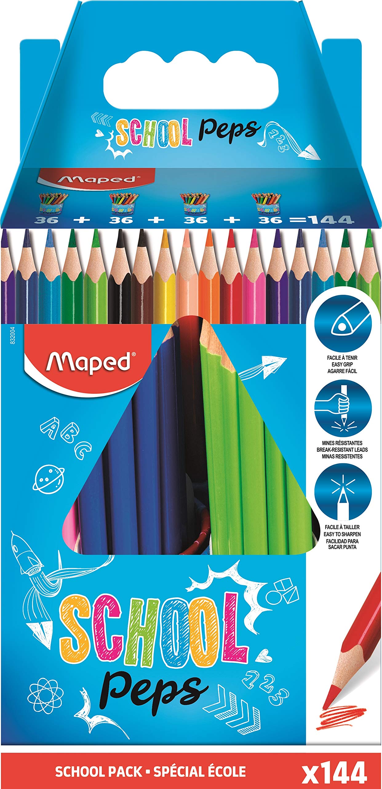 Maped Color Peps Matita di Grafite 144 Pezzo(i)