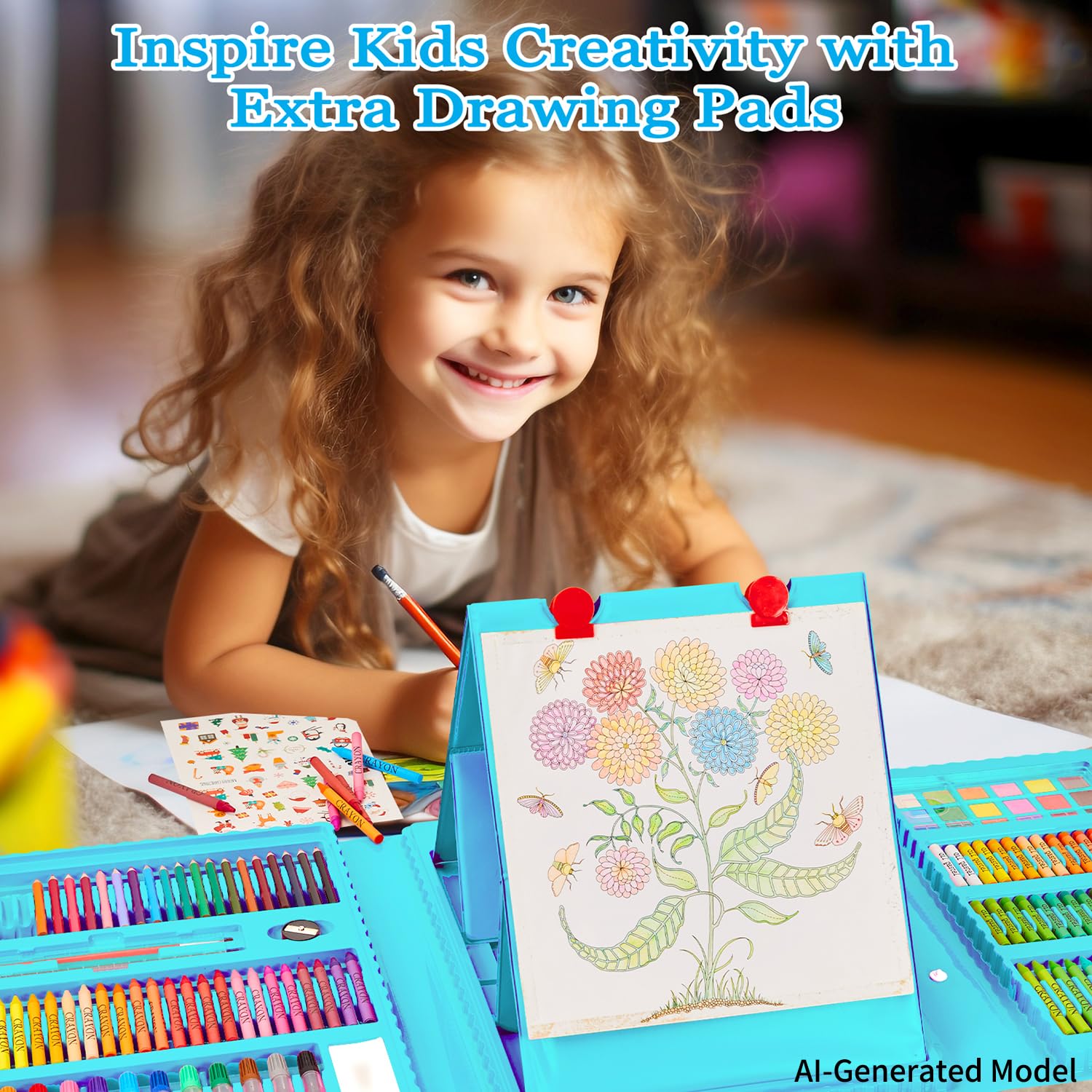 Kinspory Art Set for Kids - 290 Piece Drawing Kit -4