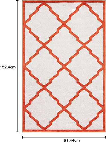Vista 210 de Safavieh Amherst Collection amt421b Gris Claro y Beige Interior/exterior Area Rug, Polipropileno