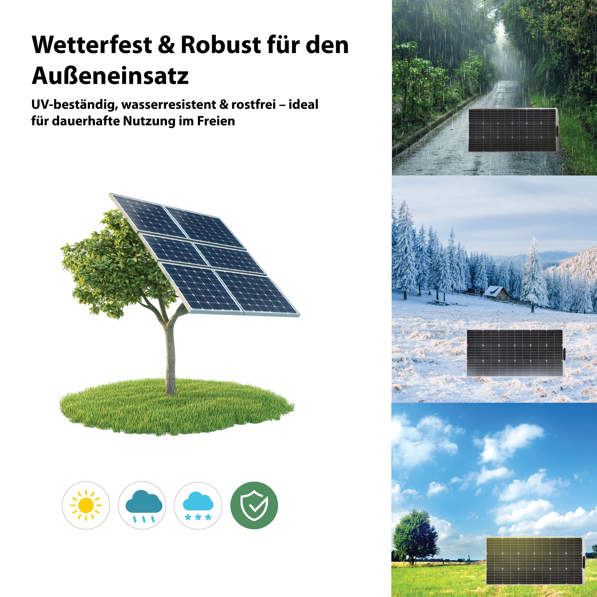 Technaxx flexibles Solar-Panel 100W - Das 100 Watt Solarpanel ist ideal für Camping, Wohnwagen, Boote, Gartenlauben, sowie Balkone etc. – Monokristalline Solarmodule TX-208