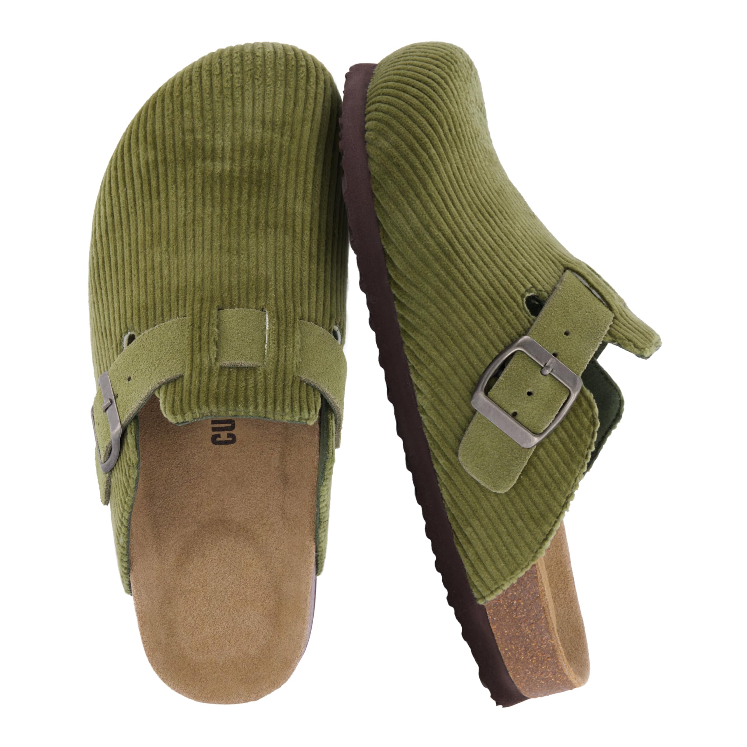 CUSHIONAIRE Hana Vegan Suede Clogs for Women, Cork Footbed Potato Shoes