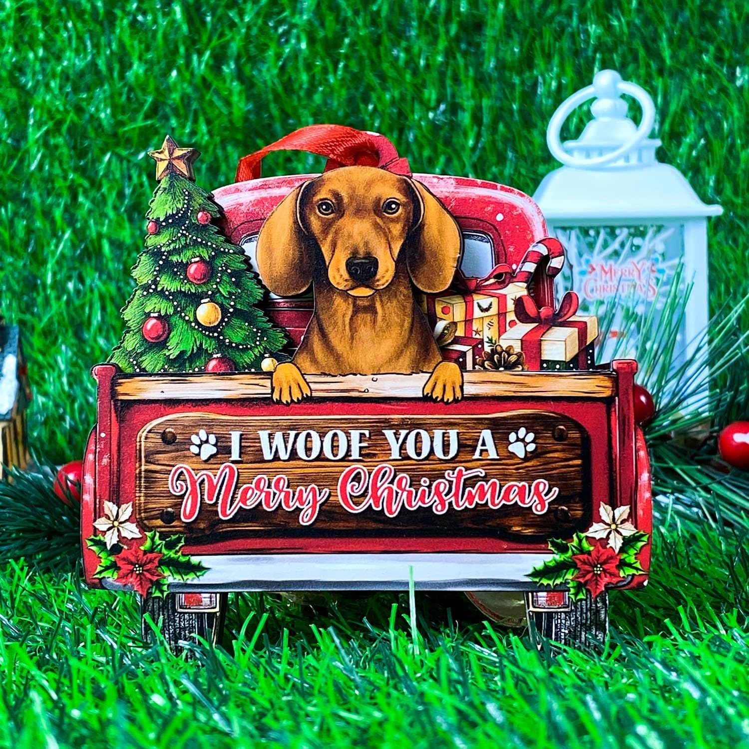 Dachshund Dog Christmas Ornament Beautiful Holiday
