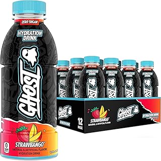 Hydration Drink, Strawbango - RTD Sports Drink with Electrolytes, Natural Vitamins & Minerals - All Day Lifestyle Hydration Beverage - Zero Caffeine & Zero Sugars - 16.9 Fl Oz, 12 Pack