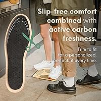 Vista 6 de HANDARTE Leather Sockless Shoe Insoles Thin Dress Shoe Inserts for Men 100% Natural Goatskin - ChromeFree, Anti Sweat & Anti-Odor (US M12 EU46)