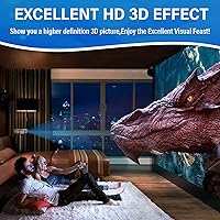 Vista 3 de TOUMEI Gafas 3D, Active Shutter 3D DLP Link recargables 3D para Acer ViewSonic BenQ Optoma Philips Panasonic Vivitek Dell Jmgo Cocar Toumei 3D