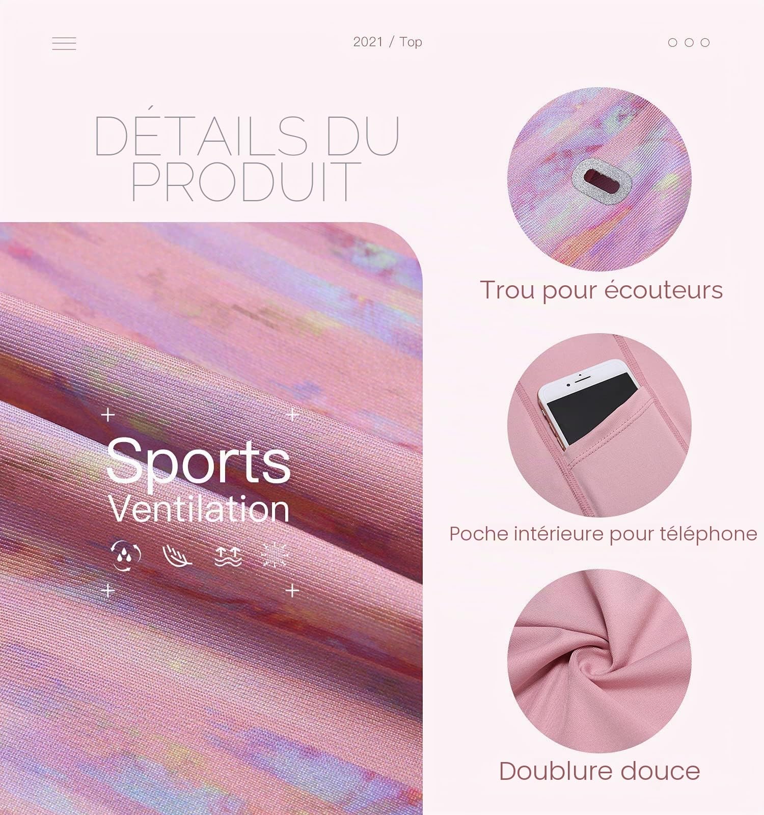 VUTRU Jupes de Tennis Femmes Taille Haute Tennis Skort avec Poches Jupes de Course Sport Jupe de Golf avec Pantalon Intérieur