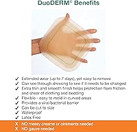Vista 3 de ConvaTec DuoDERM Signal CGF - Apósito adhesivo estéril con borde cónico hidrocoloide de 4 x 4 pulgadas con indicador de cambio para heridas