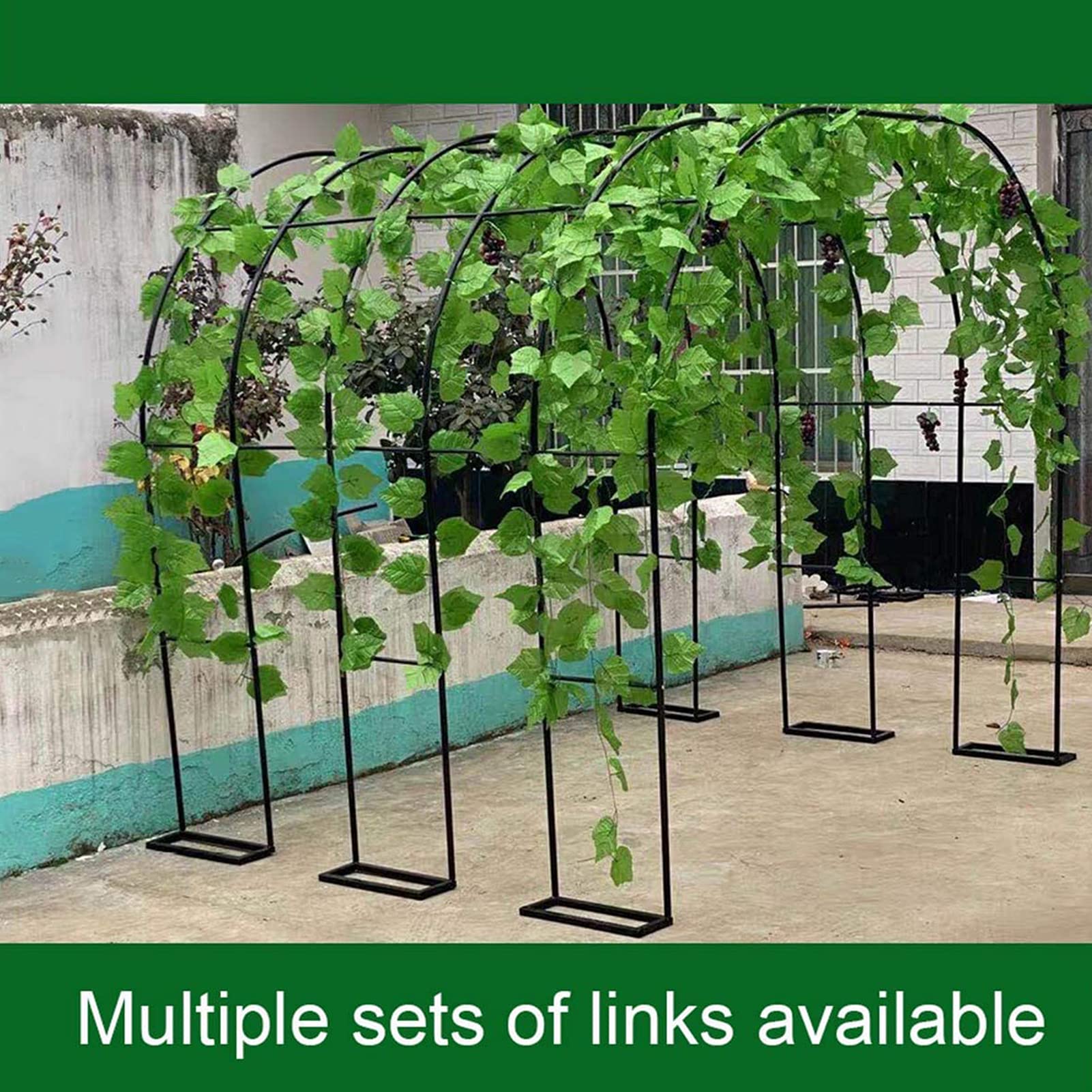 Metalowy Łuk Różany, Pergola Ogrodowa, Pawilon Kratowy Odporny Na Warunki Atmosferyczne Z Podstawą, Do Roślin Pnących/Wesel/Dekoracji Łuków Weselnych, Czarno-Biały/Ciemnozielony/Złoty, Złoty 1,2 X 2,