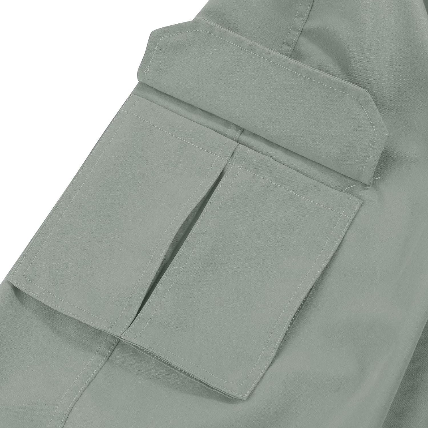 WENKOMG1 Men's Cargo Pants, Casual Tactical Outdoor Military Hiking Work Pants Multi-Pockets, S-5XL