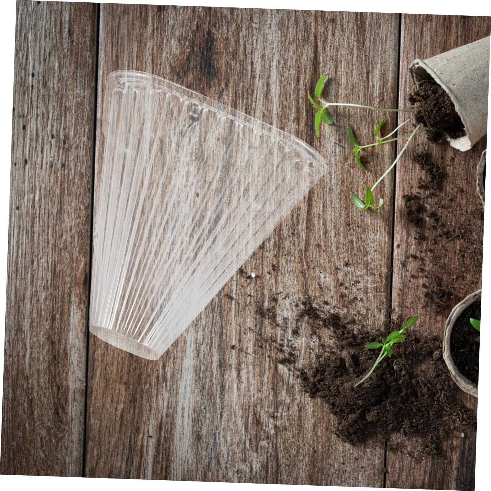 Cloche Conique pour Plantes 10 Pièces Pet, Protection Semis et Ombrage