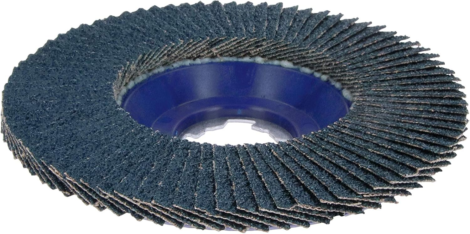 BOSCH FDX2750120 1-Piece 5 In. X-LOCK Flap Disc 120 Grit Compatible with 7/8 In. Arbor Type 27 for Applications in Metal Blending and Grinding